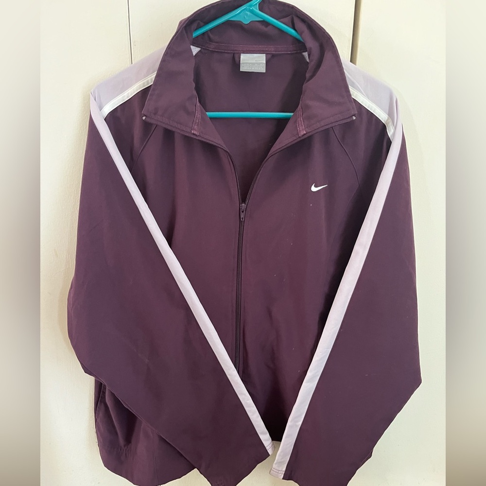 Nike Purple Windbreaker with Iconic Swoosh